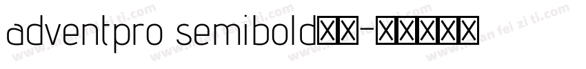 adventpro semibold字体字体转换